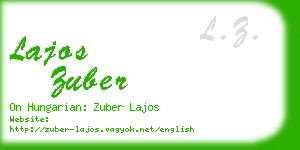 lajos zuber business card